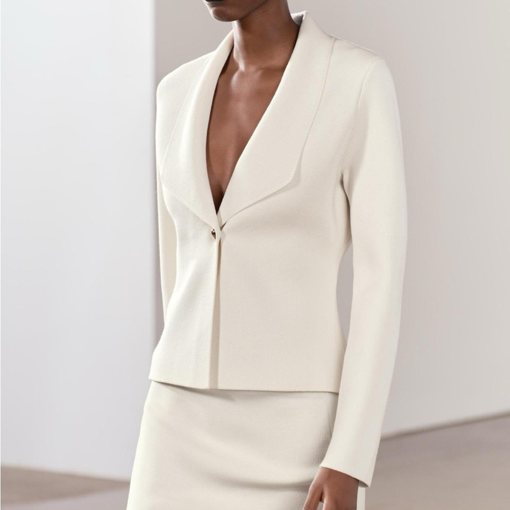 Zara limited edition celeb style fitted knit blazer